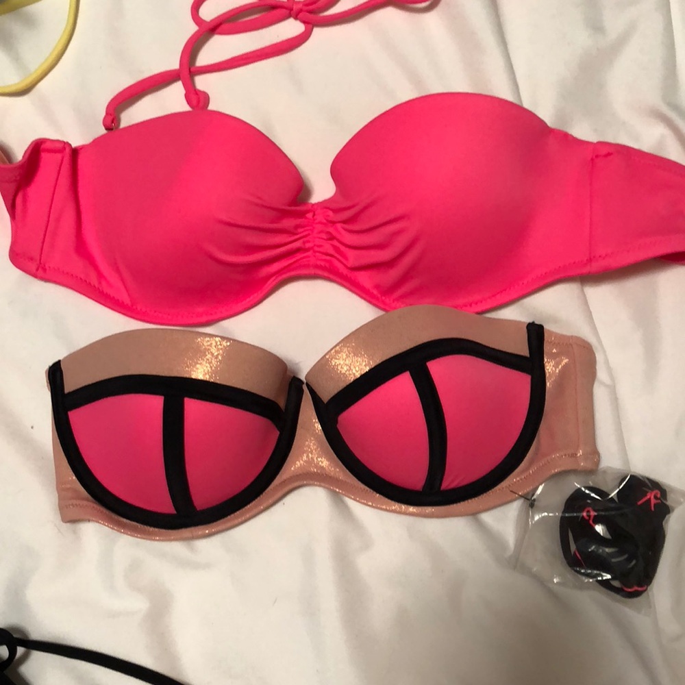 VS hot pink bikini tops